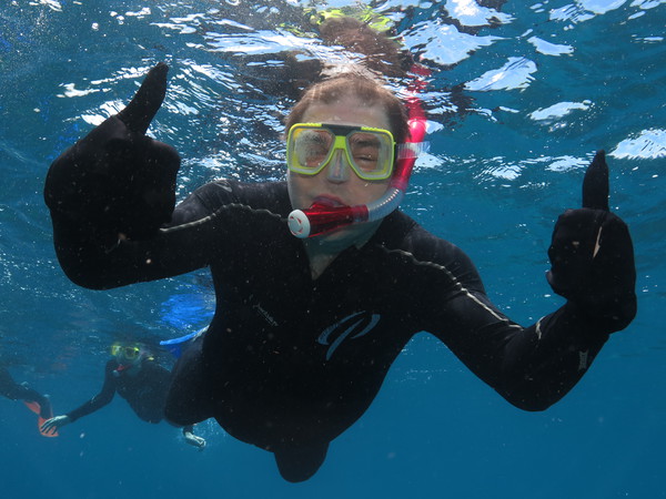 Snorkelling at the Reef - all OK!